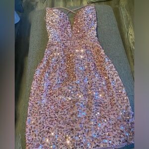 Sequin Pink Dress